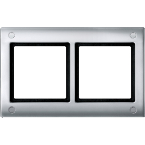 AQUADESIGN frame with screw connection, 2-gang, aluminum-4042811014315