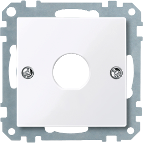 Center plate for Twinax socket, active white, glossy, System M-4042811043599