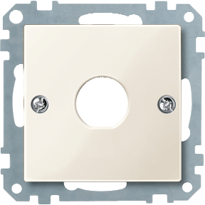 Center plate for Twinax socket, white, glossy, System M-4042811033279
