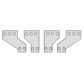 120 Mm Spacer Set Straight Connection - 4 Poles - For C 801..1251-3303430468653