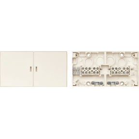 Three-section device junction box, flush-mounted and flush-mounted, white-4011281292752
