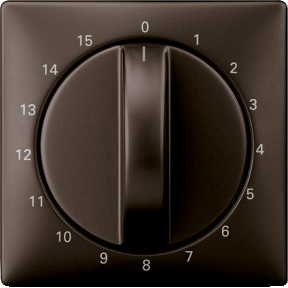 Center plate for time switch input, 15 min, dark brazil, System Design-4011281846054