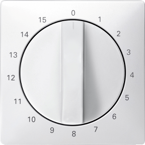 Center plate for time switch input, 15 min, polar white, System Design-4011281777907
