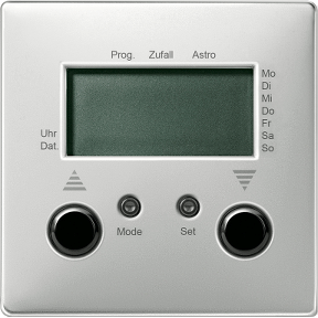 Blind time switch, varnished stainless steel, system design-4011281829002