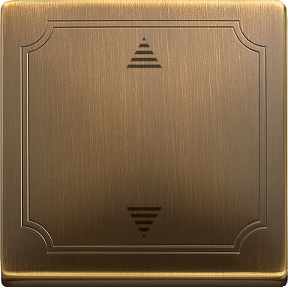 Blind push button with memory function and sensor connection, antique brass, system design-4011281883707