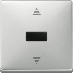Blind push button with infrared receiver and sensor connection, stainless steel, system design-4011281828203