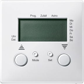 Blind time switch with sensor connection, polar white, system design-4011281819409
