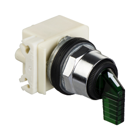 Illuminated Latch Button Ø30 - Green- 2 Position Spring Return, Right to Left-3389118043176