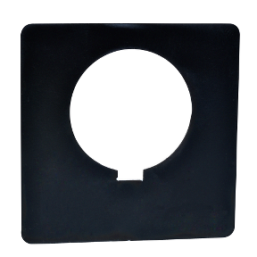 Plastic Blank Writing Plate 57 X 57 Mm - Ø 30 - Black - Unmarked-3389118042193