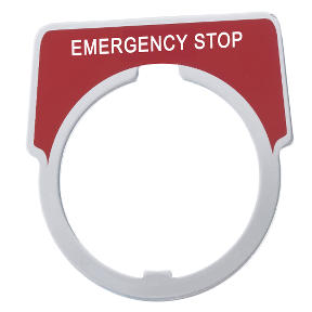 30MM LEGENDARY PLATE - EMERGENCY STOP RED-3389110946291