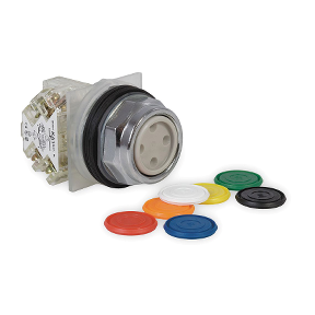 Button with 7 Color Selection Ø 30 - Flush Mounted Spring Return - 1Ak-3389110910988