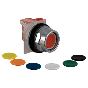 Button with 7 Color Selection Ø 30 - Embedded Spring Return - 1Ak-3389110911220