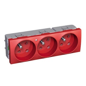 Altira - 3 So - Louvered 2P+E - Pin Grounded - Red-3606480023415