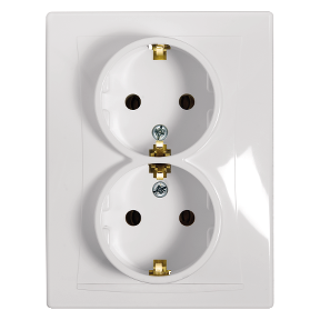 Anya - Double Side Grounded Socket Outlet - 16A White-5904093550846