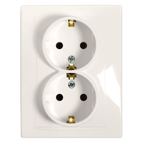Anya - Double Side Grounded Socket Outlet - 16A Cream-5904093550853
