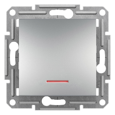 Asfora Plus Light Switch Aluminum, screwless, frameless-3606480728518
