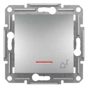 Asfora – Illuminated Liht Button with Bell Marker – Aluminum-3606480728563