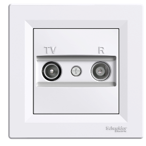 Asfora – Switchable Tv/R Socket, 4Db, Framed – White-3606480526428