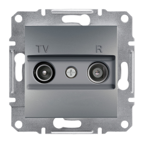 Asfora – Transitional Tv/R Socket, 4Db – Steel-3606480730481