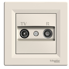 Asfora – Switchable Tv/R Socket, 8Db, Framed – Cream-3606480526459