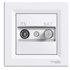 Asfora – Switchable Tv/Sat Socket, 4Db, Framed – White-3606480526565
