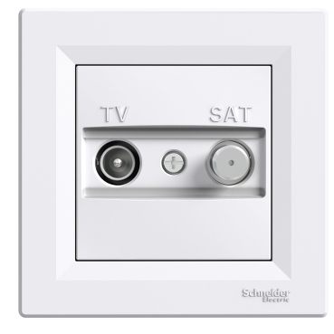 Asfora TV - SAT Socket, pass-through, F type, 8 dB, dual-3606480526589
