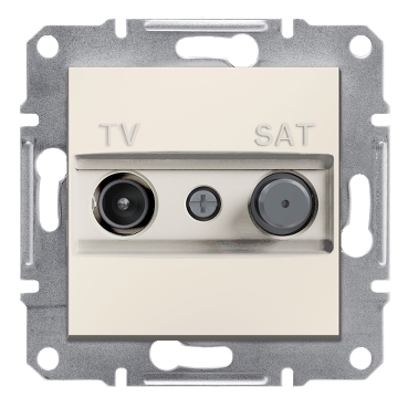 Asfora TV - SAT Socket, finite, F type, double frameless-3606480987199