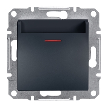 Asfora Plus Energy Saver, RFID (Mifare), Anthracite, screwless, frameless-3606480730085