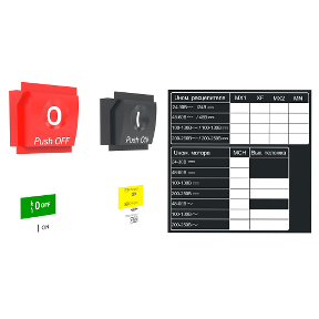 Label Kit for Push Buttom (G/R) - PKS Ultra 80x50 Socket Holder-3606481113900
