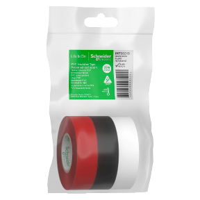 Insulation tape 19mmx20m red+bk+wh - Rapstrap kablo bağı yeşil (24'lü paket)-3606489481292