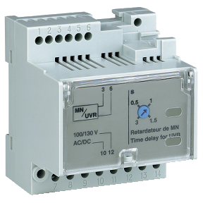 ADJUSTABLE DELAY UNIT - MNR 380/480 VAC - MN Low voltage coil - for MTZ1/2/3 (380-480 V AC)-3606481173386
