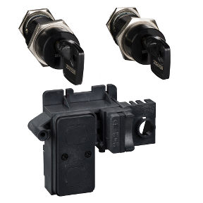OFF LOCKING 2 DIFF PROFALUX KEY - MTZ2-3 - Mechanical lock - vertical / horizontal connection adaptation plate with rod for fixed and withdrawable type MTZ2/3 -3606480809538