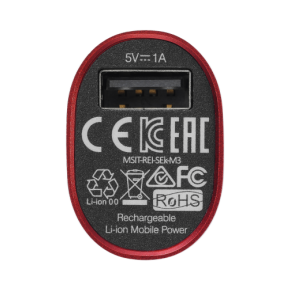 Apc Portable Charger, 3000Mah Li-Ion Cylinder, Red-9731304321040