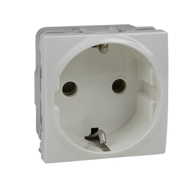 Unica Grounded Socket - childproof - 2 Modules-8420375124323