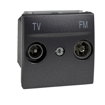 Unica TV/FM Socket - star end - 2 Modules graphite-8420375152968