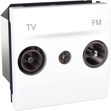 Unica TV/FM Socket - pass-through - 2 Modules-8420375126112