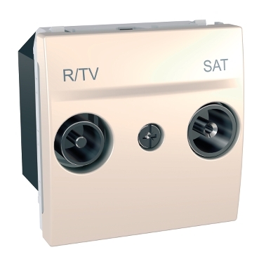 Unica TV-FM/SAT Socket - star end - 2 Modules-8420375126143