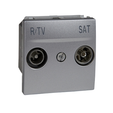 Unica TV-FM/SAT Socket - pass-through terminal - 2 Modules-8420375114867