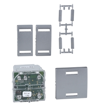 Unica Wireless Combined blind relay - 3A - Aluminum-3606485110486