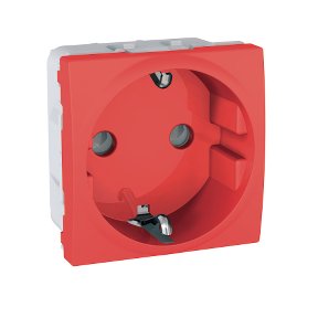 Unica Grounded Child Core Socket 2m Red-8420375123074