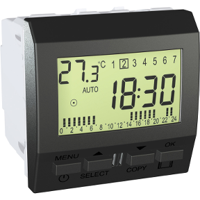 PROGRAMMABLE TIME CLOCK - WEEKLY - Illuminated push button - 2 Modules-8420375153323