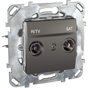 Unica Top/Class - R-TV/SAT socket (zamak) - terminal socket - graphic.-8420375150513