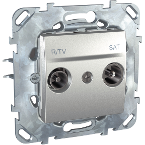 Tv-Fm-Sat Socket - Through - Aluminum-8420375117110
