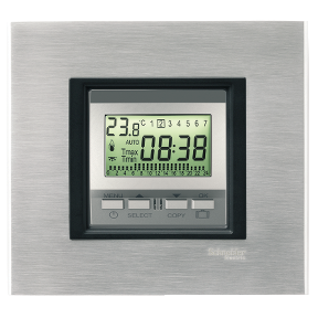 Unica Top/Class - thermostat - 230 VAC - 2 m - aluminum-8420375144819