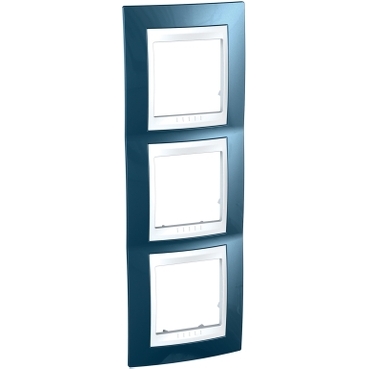 Unica Ice blue-White Triple vertical frame-8420375133110