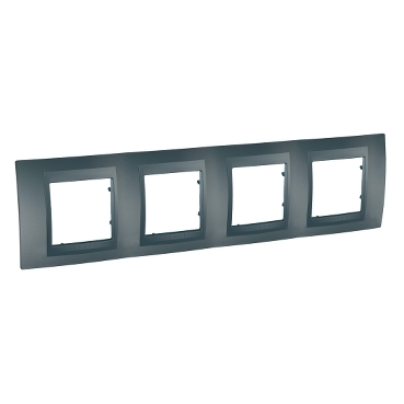 Unica Quadruple Horizontal frame - Graphite-3606480772788