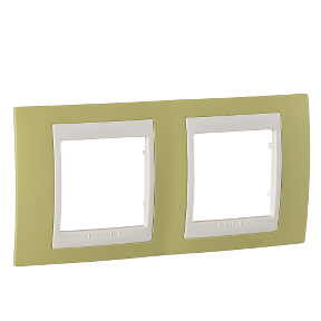 Double horizontal frame - Verde/ivory-8420375131949
