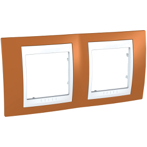 Double horizontal frame - Mango/white-8420375132144