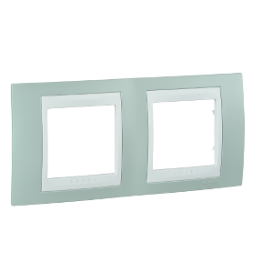 Double horizontal frame - Aqua green/white-8420375132151