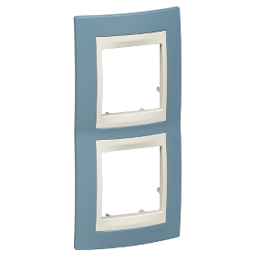 Unica Plus - Cover Frame - 2-Piece Frame - Manganese Blue/Ivory-8420375132366